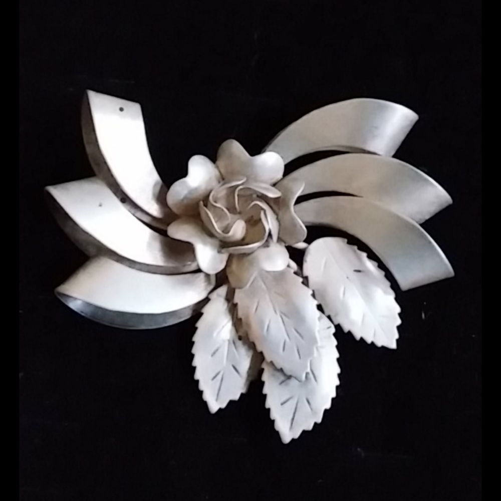 925 Sterling Silver Flower 🌹 Pin Vintage